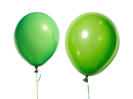 Bright green balloons are perfect for celebrations, adding festive touch to any event. Their vibrant color brings joy and excitement png