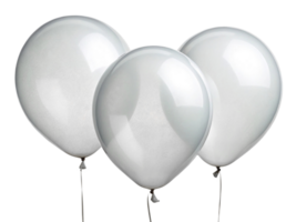 Bright and shiny white balloons float gracefully, perfect for celebrations and events, adding touch of elegance and joy png