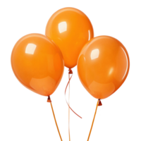 Bright orange balloons create festive atmosphere, perfect for celebrations and parties, adding joy and color to any event png