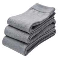 Soft gray socks neatly stacked in mockup display, perfect for showcasing comfort and style in any wardrobe png