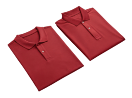 Stylish polo shirts in vibrant red color are perfect for casual wear and can be used as versatile template for various outfits png