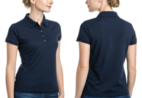 stylish polo shirt template showcasing classic design perfect for casual or professional settings. This versatile piece is ideal for any wardrobe png