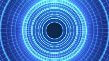 Abstract futuristic cyber world scene, sci-fi particle tunnel, technology glowing surface, neon night scene, digital science video