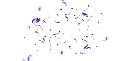 A purple confetti is falling on a white background vector