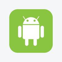 Android character robot logo vector