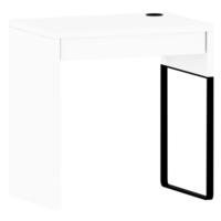 3d render white desk with transparent background png