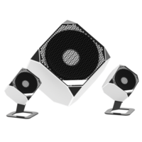 3d render speaker system with transparent background png