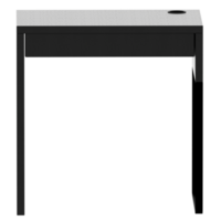 3d render black desk with transparent background png