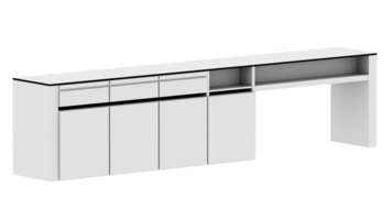 3d render modern cabinet with transparent background png