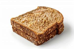 Sliced whole-grain bread isolated on a white background photo