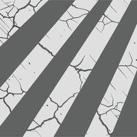 Cracked concrete background with white lines vector