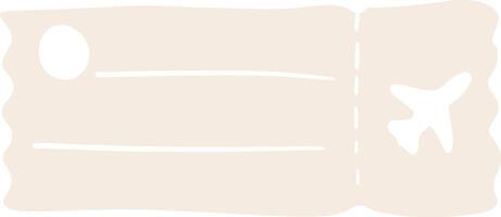 Illustration of Travel Ticket with Airplane Icon vector