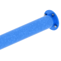 3d render blue pipeline with transparent background png