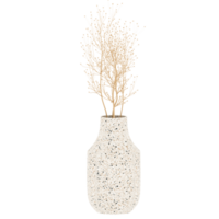 3d render minimalist vase with transparent background png
