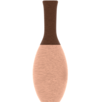 3d render wooden vases decor with transparent background png