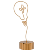 3d render light bulb trophy with transparent background png