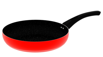 Render frying pan with transparent background png