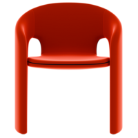Render modern orange chair with transparent background png