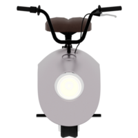 Render silver scooter with transparent background png
