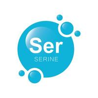 Serine amino acid. Molecules that combine to form proteins nutrients necessary for health muscle. vector