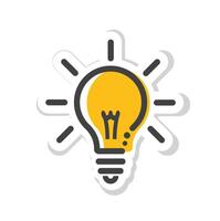 Light bulb, idea symbol, icon, . vector