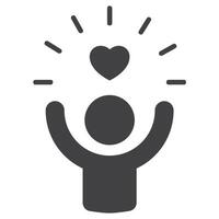 User Icon with heart, icon, . vector