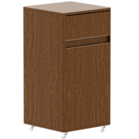 3d render wooden cube cabinet with transparent background png