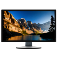 Render computer monitor with transparent background png
