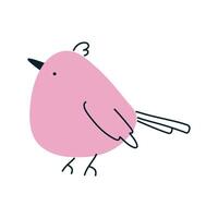 Minimalist pink bird. Perfect for spring and nature designs. vector