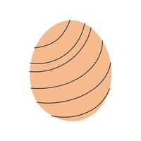 Simple illustration of orange Easter egg. For festive, spring and celebration designs. vector