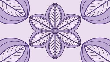 Decorative Floral Pattern With Leaves in Purple Tones on a Light Backdrop for Creative Projects vector