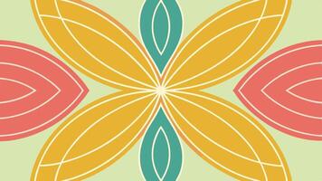 Vibrant Leaf Pattern Design Showcasing Warm Colors and Geometric Shapes in a Modern Artistic Style vector