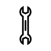 wrench two angles icon outline. motorcycle icon theme vector