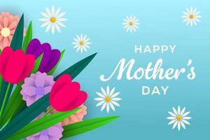 happy mother's day background illustration in gradient style vector