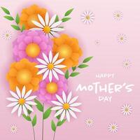 happy mother's day illustration in gradient style design vector