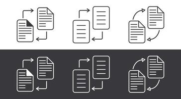 File Transfer Icons Showing Data Exchange. vector