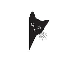 Cat Side Profile Drawing Abstract Cat Silhouette Design vector