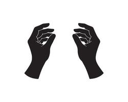 Holding Gesture Silhouette with Two Hands vector
