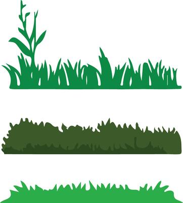 Grass Silhouettes Set for Natural Design.