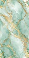 1x2 A green marble texture with gold veins, creating a luxurious and elegant pattern, suitable for backgrounds photo
