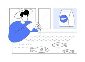 Fish farming isolated cartoon illustrations. vector