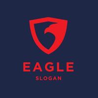 Shield Design with American Eagle Head icon Symbol Illustration with Dark background vector