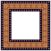 Carpet pattern frame, square frame for pictures vector