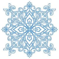 Elegant intertwined petals of a mandala flower. Graceful abstract patterns. vector