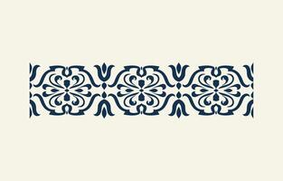 Ornamental frame featuring a seamless stencil design and abstract floral motifs. vector