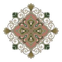 Geometric Mandala Motifs for Textile and Rug Patterns vector