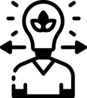 A linear style icon depicting entrepreneurship vector