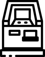 A line style icon of bank atm machine vector