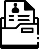 A line style icon of a business portfolio vector