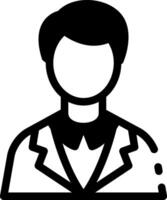 A line style icon of a business broker character vector